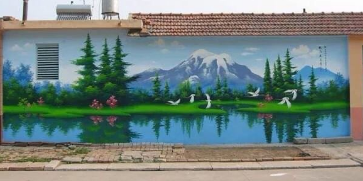 文化墻彩繪效果圖