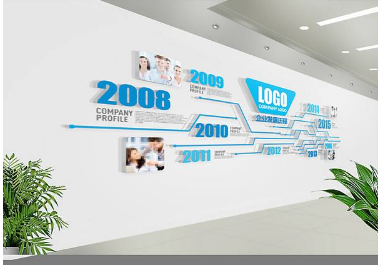 亞克力3d立體墻貼畫企業文化墻公司