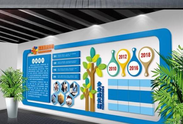 創意企業文化墻的制作效果圖