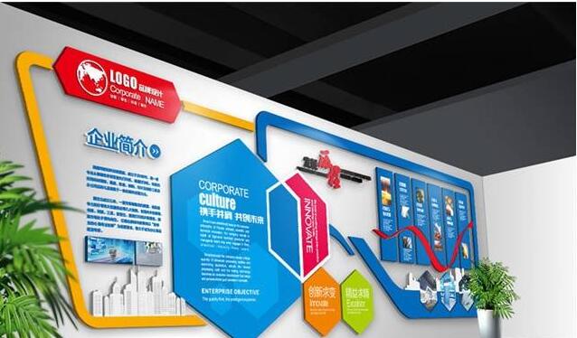 創意企業文化墻的制作效果圖