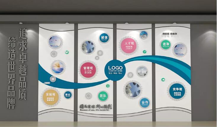 創意企業文化墻的制作效果圖