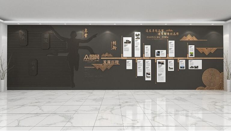 建筑公司企業文化墻制作效果圖