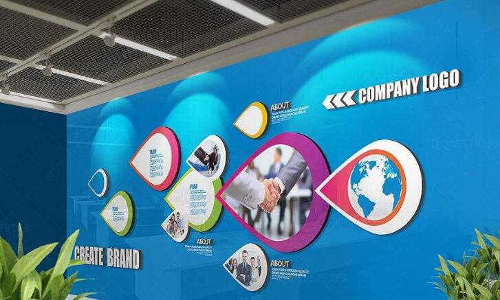 互聯網公司企業文化墻制作效果圖