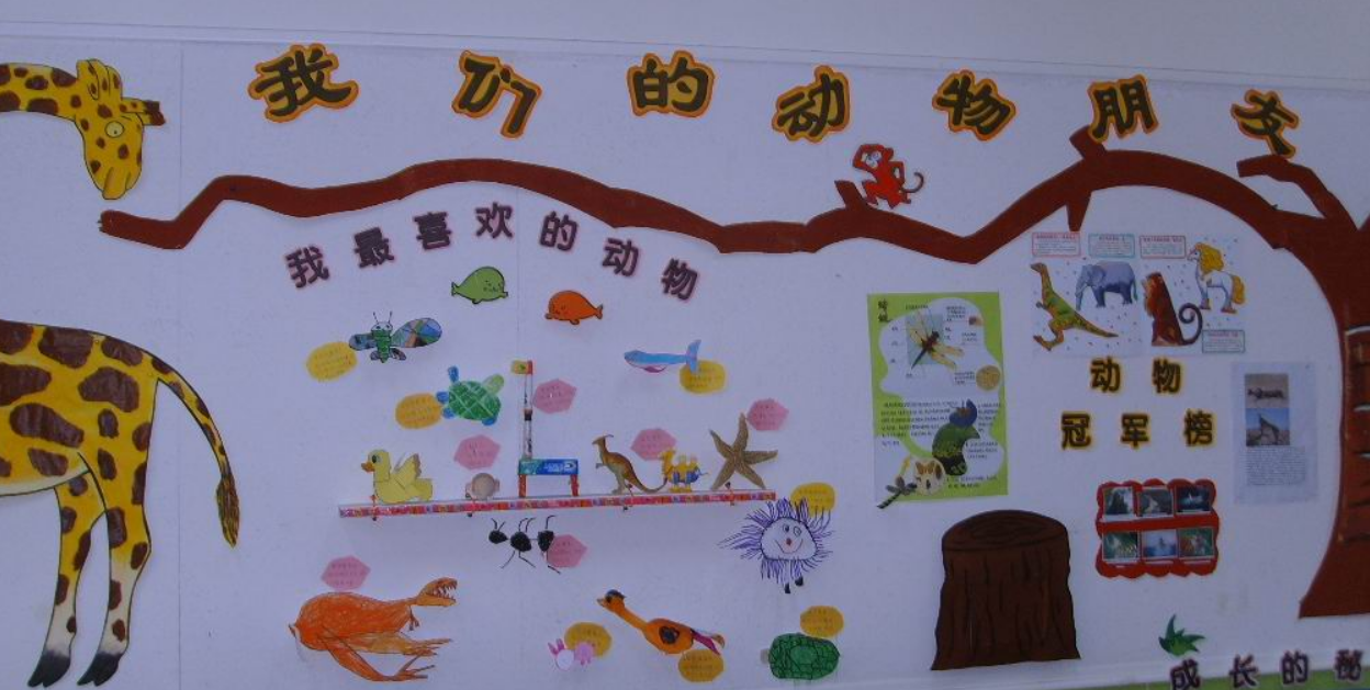 簡約風(fēng)格幼兒園主題墻效果圖