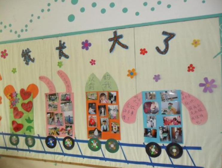 簡約風(fēng)格幼兒園主題墻效果圖