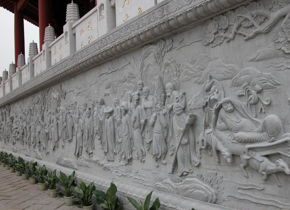 花崗巖大型文化墻 雕刻背景產品