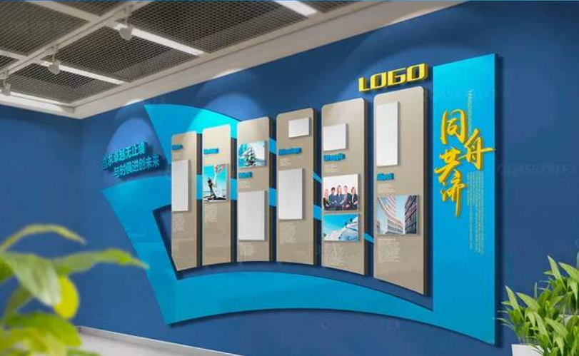 現代簡約大氣企業文化墻展板