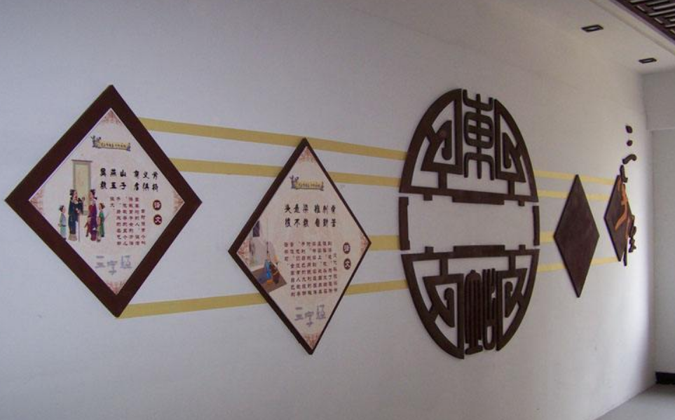 學校走廊文化墻裝修效果圖 