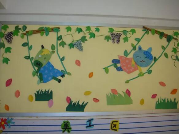 簡約幼兒園文化墻制作效果圖