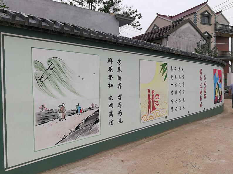 簡約鄉村文化墻制作效果圖