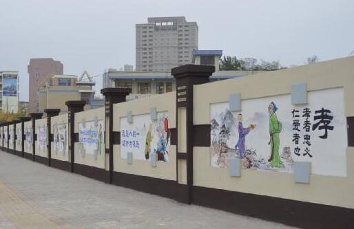 簡約街道文化墻制作效果圖