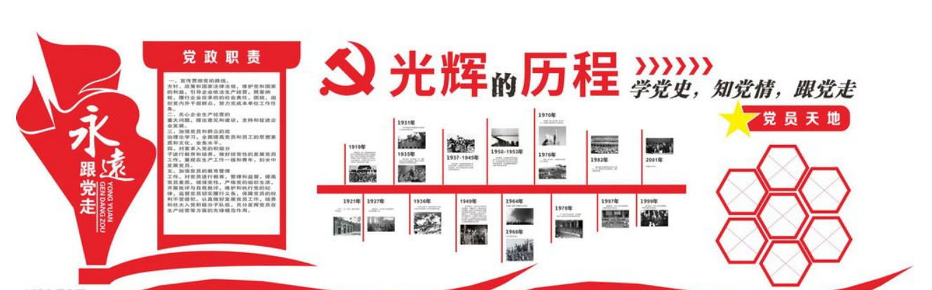 微立體黨建文化形象墻黨建歷程黨圖片