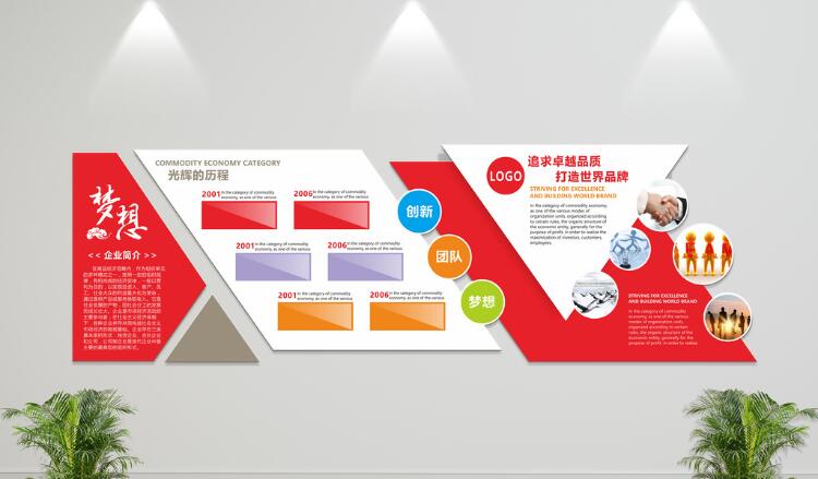 微立體企業文化墻制作效果圖