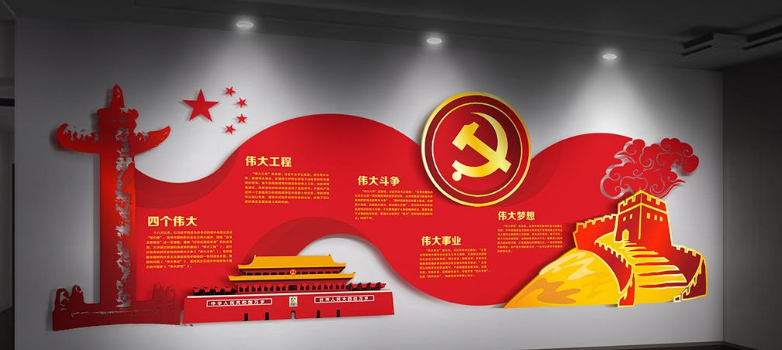 異形黨建文化墻展板設(shè)計