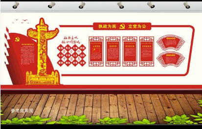 黨建異形pvc雕刻文化墻圖片
