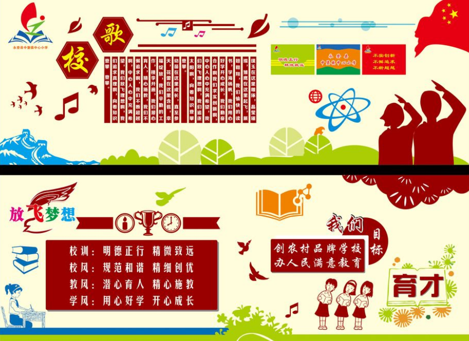 好習慣文化墻雕刻圖片