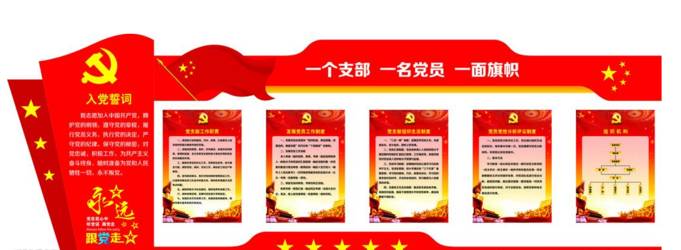 精品黨建文化墻設計素材黨異形雕刻板模板源文件黨員活動室布置圖
