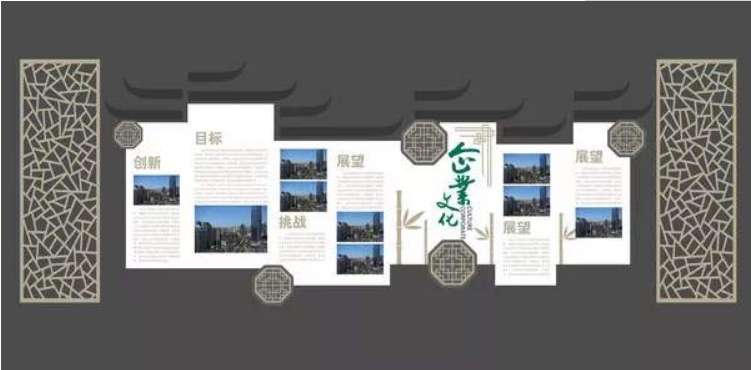 古典中國風(fēng)大型立體企業(yè)文化墻形象墻