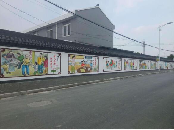 社區街道文化墻彩繪制作效果圖