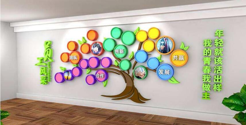 創意員工文化墻制作效果圖