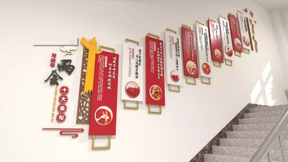 樓道廉政文化墻圖片