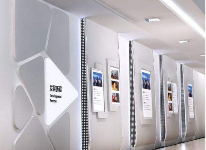 企業多邊形幾何照片墻公司員工制作