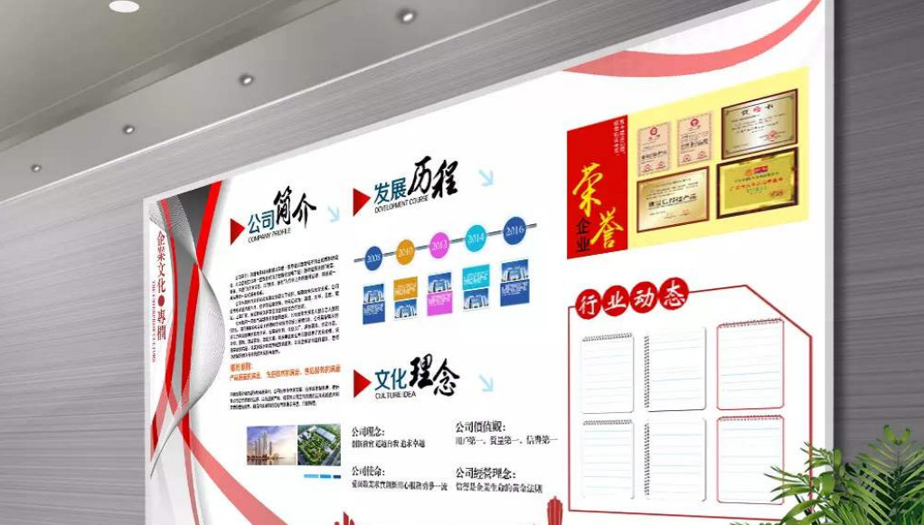 現代大型企業文化墻照片墻