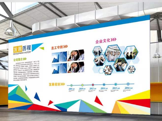 現代時尚企業文化墻背景墻