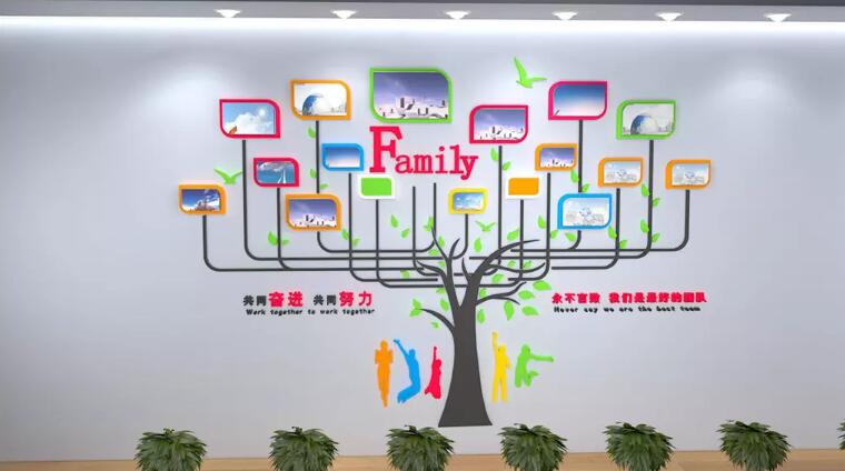 公司創意員工文化墻制作效果圖