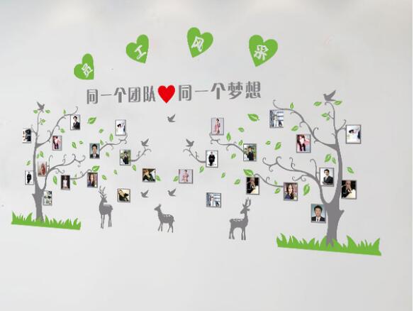 公司創意員工文化墻制作效果圖