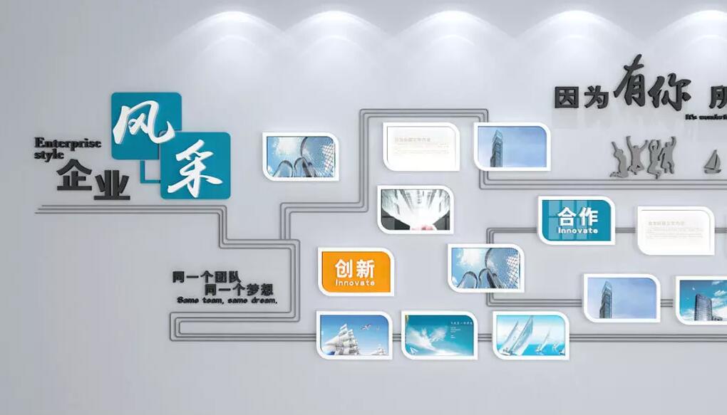 公司創意樓道文化墻制作效果圖