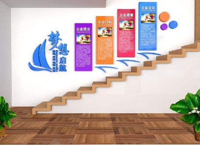 企業(yè)文化墻創(chuàng)意設(shè)計(jì)公司走廊布置3d效果圖圖片