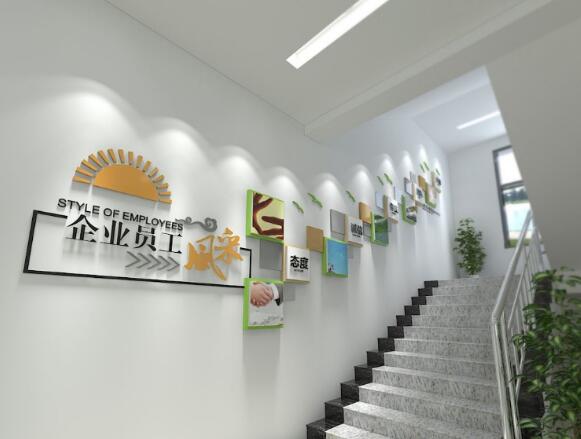 公司樓道文化墻制作效果圖
