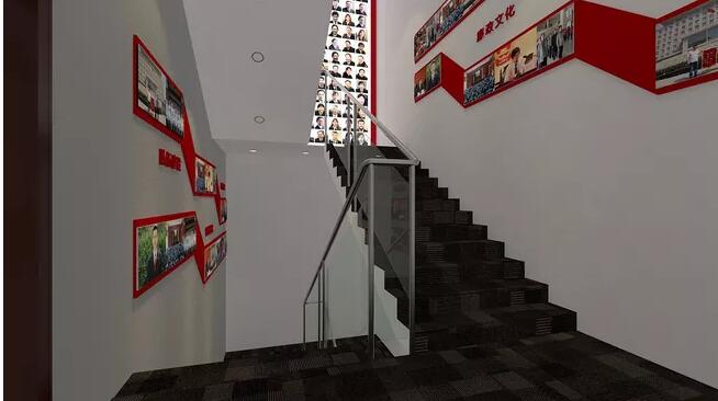 公司樓道文化墻制作效果圖