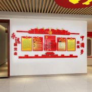 黨建辦公室文化墻制作效果圖