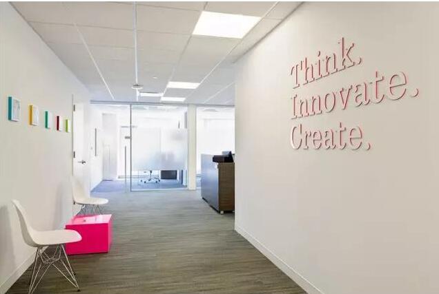 簡約企業辦公室文化墻制作效果圖