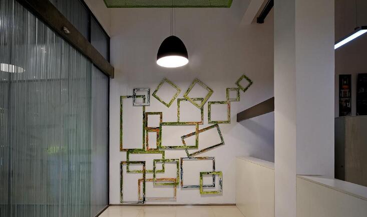 簡約企業辦公室文化墻制作效果圖