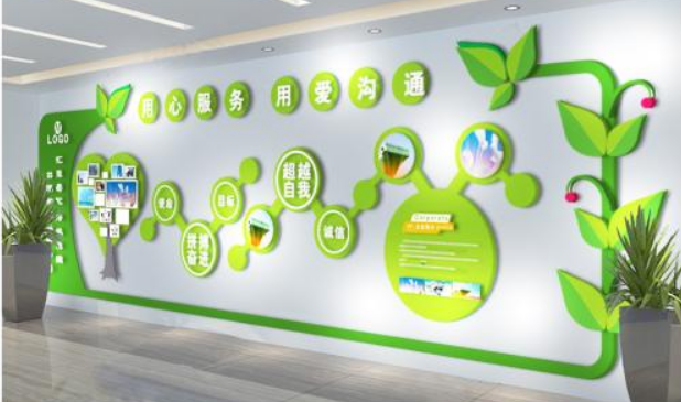 時(shí)尚簡約環(huán)保企業(yè)通用文化墻展板設(shè)計(jì)圖