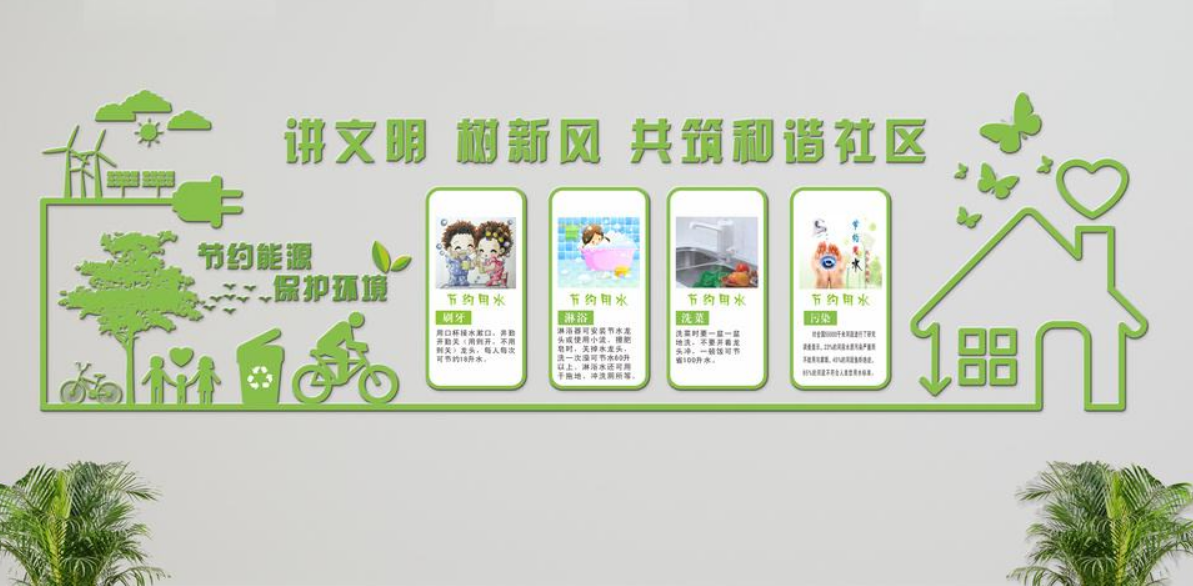 創(chuàng)意保護(hù)長(zhǎng)江人水和諧公益環(huán)保文化墻形象墻