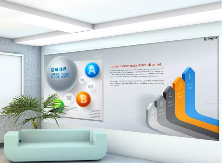 時尚簡潔英語企業(yè)文化墻