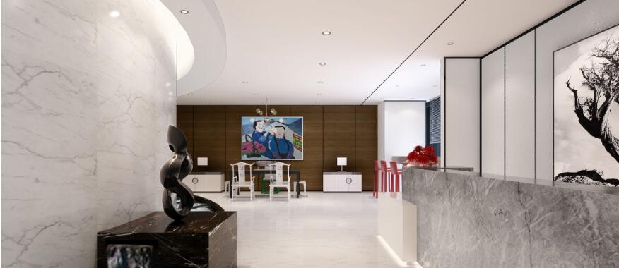 大氣前臺文化墻制作效果圖