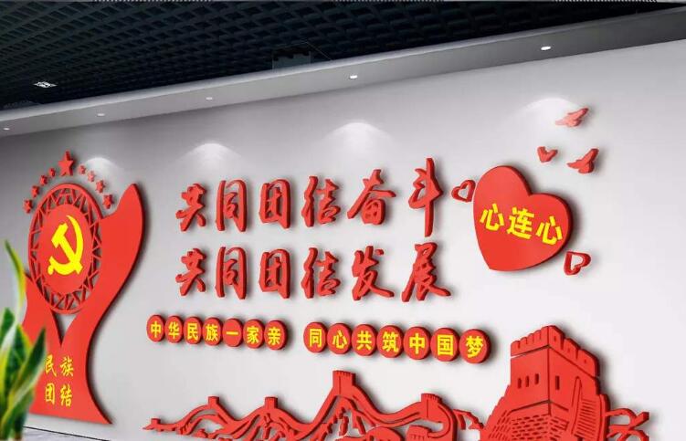 企業黨政文化墻制作效果圖