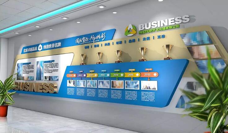 貿易公司文化墻制作效果圖