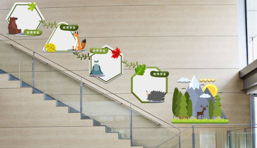 小學校園科學實驗室教室文化墻