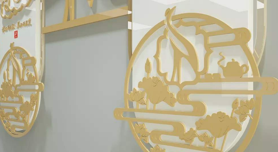 簡(jiǎn)潔素雅新中式廉政文化墻企業(yè)文化墻設(shè)