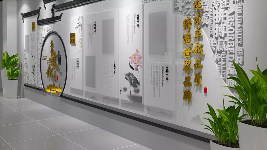 立體中式古典文化墻制作效果圖