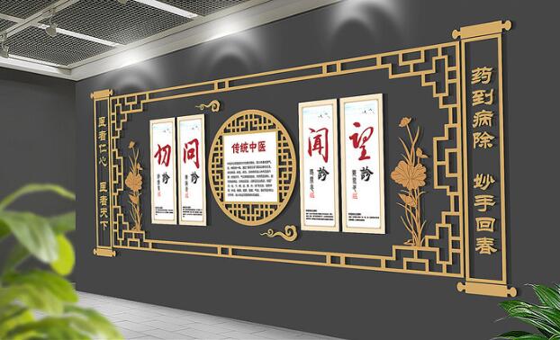 立體中醫文化墻制作效果圖