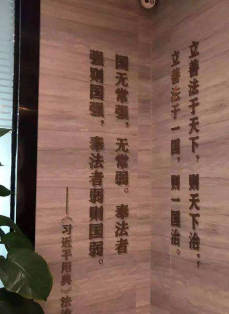 廣東寶慧律師事務所黨支部黨建文化墻一角