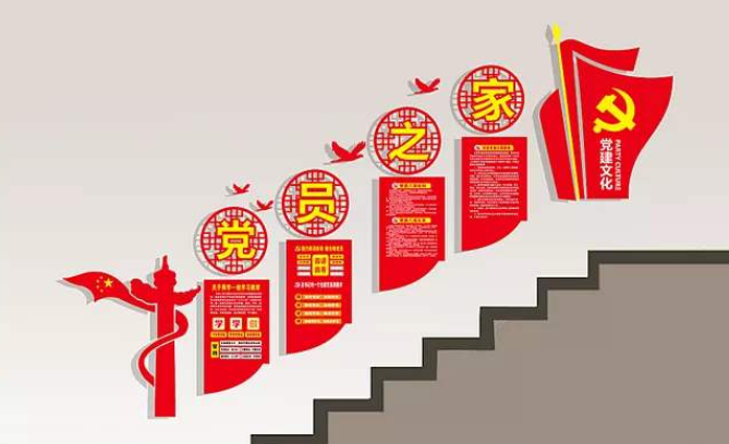  黨建文化墻黨員活動室布置圖片入黨誓詞模板