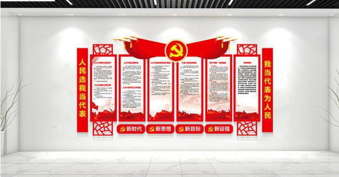 社區黨建文化墻設計黨員